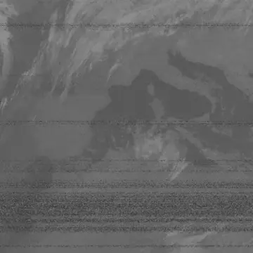 This morning NOAA-19, 30º pass (raw image) #noaa #meteo #satellites
