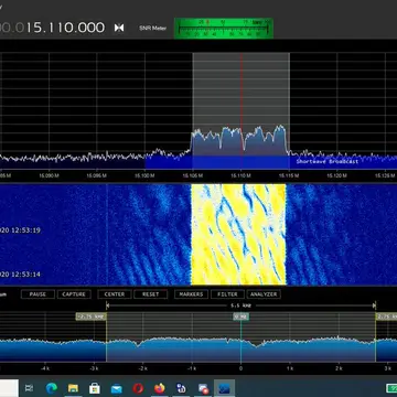 Radio Kuwait DRM 15110 kHz #youloop indoors Signal is now much better #sdrsharp #airspy HF+ I'm in love with this setup
