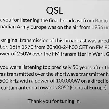 Radio CAE QSL card #35