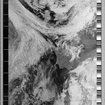 NOAA 19 today @ 0757z #weather #noaa #satnogs @SatNOGS