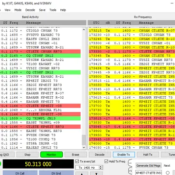 Just made a FT8 qso w/ KP4EIT with 6w and buddipole indoor. Amazing. #hamradio #qrp #ft8 #6m #50MHz #icom #ic705