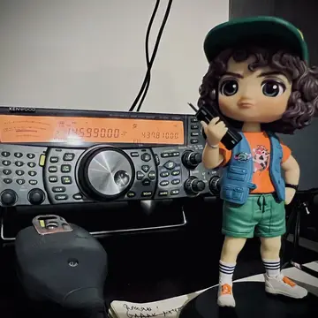 CQ ISS This is Dustin calling Kjell, over #strangerthings #hamradio #iss #satellites #space #spacecommms #collectables