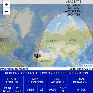 Thanks Nick @g6rby for my first LILACSAT-2 qso. #amsat 🙏🌙📡🛋️