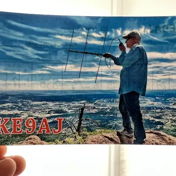 What a beautiful QSL card @KE9AJ Joe. Mine will follow. 73 Obrigado #amsat