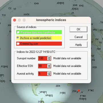Não é possível ativar a opção "Real-time data from IonoProbe"?