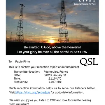 TWR QSL card #qsl #mw