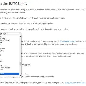 There's no Portugal on the BATC's countris list