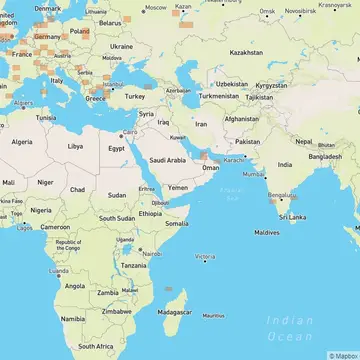 My QO-100 Grid Map after 3 days of operation #amsat #qo100