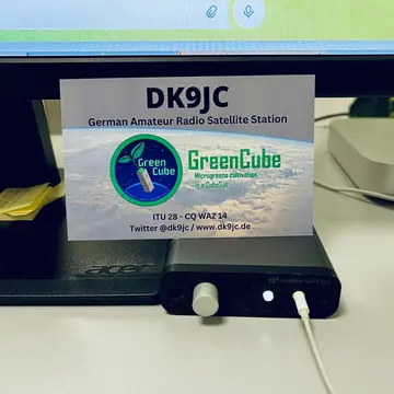 Great QSL card. Thanks ⁦@DK9JC⁩ #amsat #greencube #hamradio