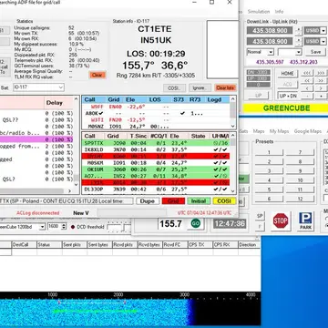 I love this game. Worked #A8OK using #IO117 Greencube, on 70cm PKT mode. #hamradio #packet