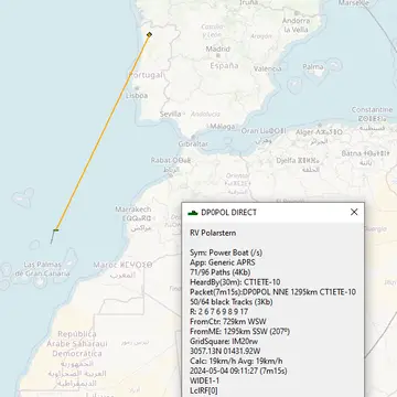DP0POL 30m Robust Packet APRS position Igated by me #aprs #robustpacket #hamradio