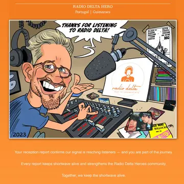 Radio Delta' QSL Card #swl #freeradio